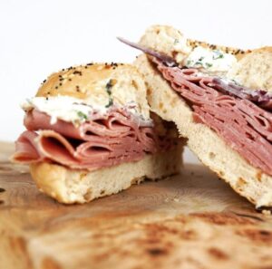 Corned Beef Bagel with Garlic Herb Cream Cheese Image