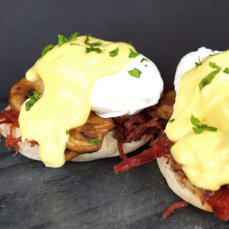 Corned Beef and Eggs Benedict Image