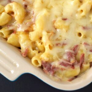 CORNED BEEF MAC AND CHEESE